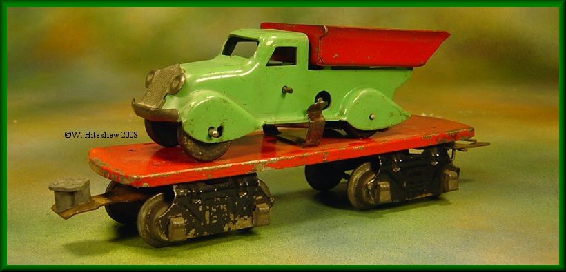 8 Wheel Red Frame Auto-Flatcar