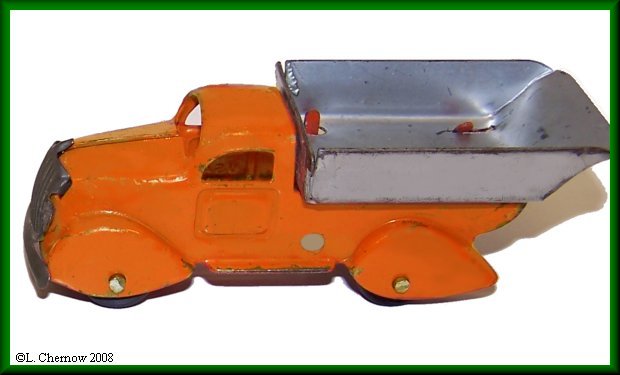 Orange and silver Dump Truck